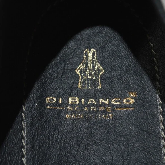 Di Bianco NWD Etna Pebble Leather Loafers / Drivers Size 42 (US 9) in Navy